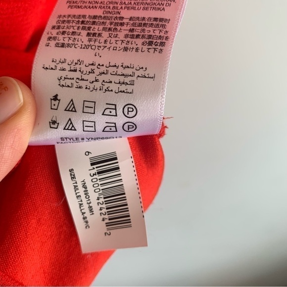 BCBGENERATION Red Off Shoulder Ruffle Bodycon Dress Size S - Picture 7 of 12